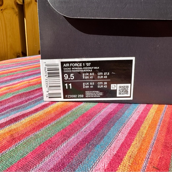 Nike Air Force 1 Brown and Cream Sneakers - Picture 6 of 6